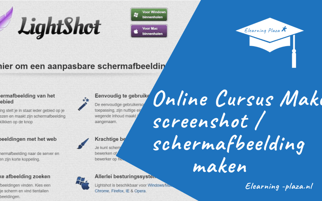 Online Cursus Maken – Screenshot maken (schermafbeelding)